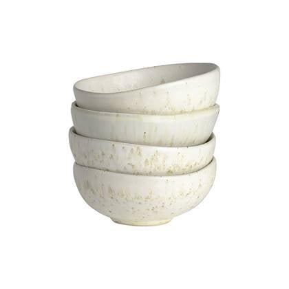 by fonQ Mixed Ceramics Kommen 4st. - Ø 11 cm - Crème