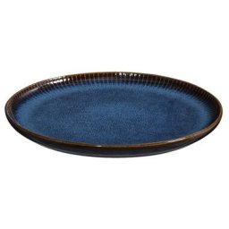 Dinerbord Camille - Blauw - Stoneware - Ø25,5 cm - Leen Bakker