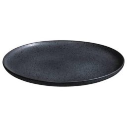 Dinerbord Liz - Zwart - Stoneware - Ø28 cm - Leen Bakker
