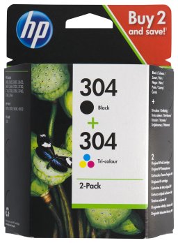 HEMA Cartridge HP 304 Zwart/kleur - 2 Stuks