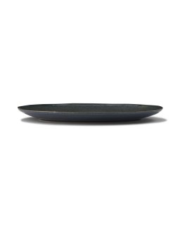 HEMA Ovale Schaal 30cm Porto Reactief Glazuur Zwart (zwart)